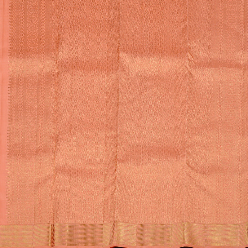 Hayagrivas Peach Pink Handloom Kanjivaram Silk Saree KBE110D13-1