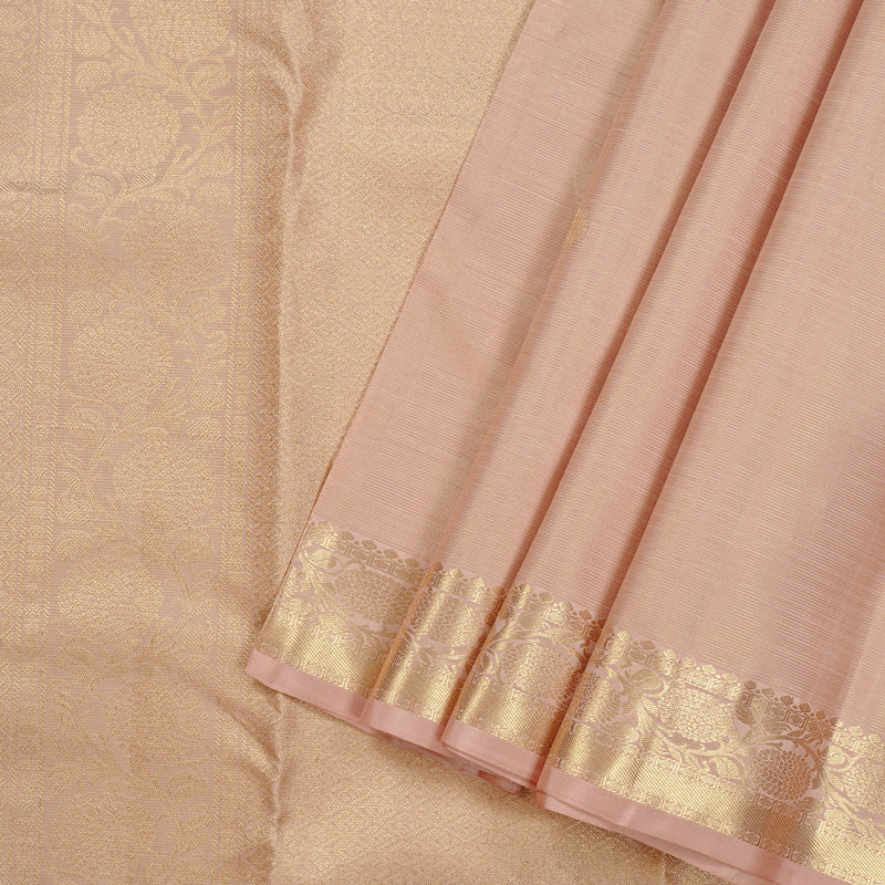Hayagrivas Onion Pink Handloom Kanjivaram Silk Saree KBE110D14-1