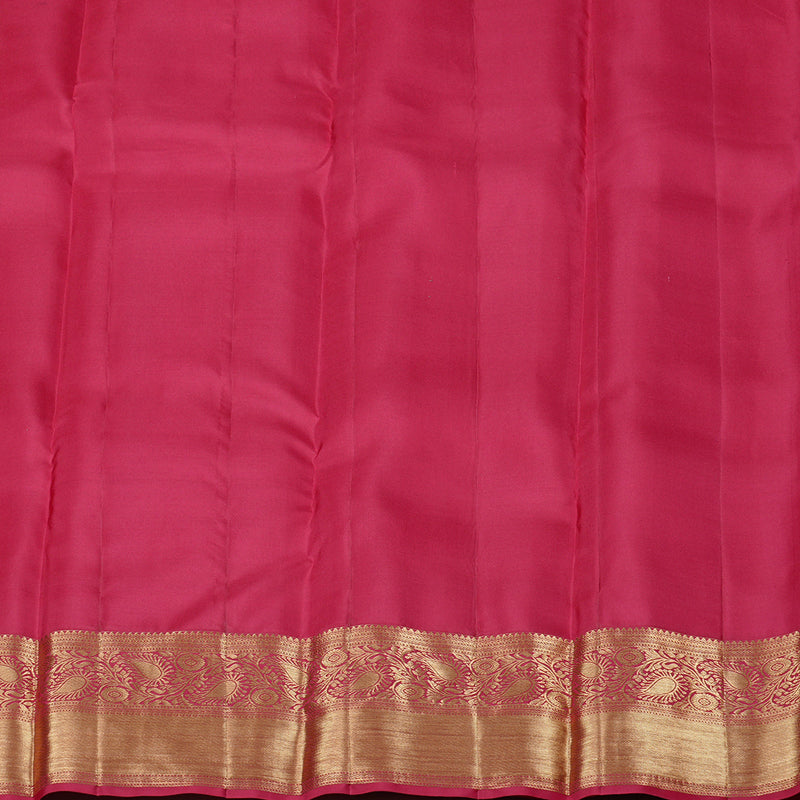 Hayagrivas Reddish Pink Handloom Kanjivaram Silk Saree KBE110D16-1