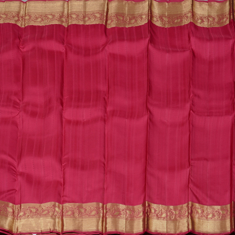 Hayagrivas Reddish Pink Handloom Kanjivaram Silk Saree KBE110D16-1