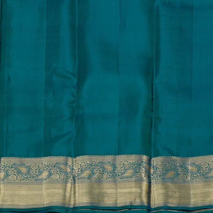 Hayagrivas Peacock Green Handloom Kanjivaram Silk Saree KBE110D16-2