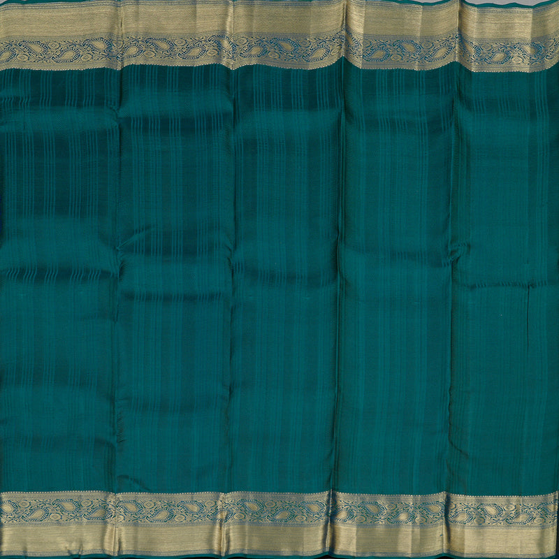 Hayagrivas Peacock Green Handloom Kanjivaram Silk Saree KBE110D16-2