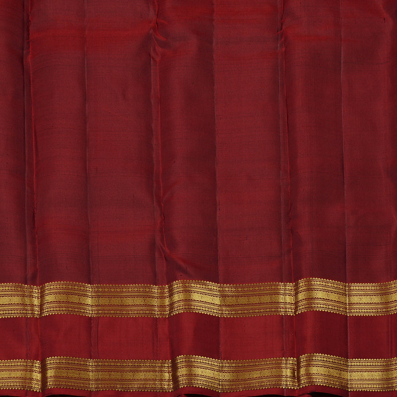 Hayagrivas Sampanga Yellow Handloom Kanjivaram Silk Saree with Wine Red Border KBE110D19-1