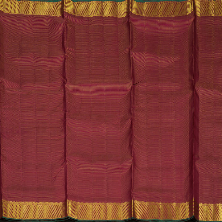 Hayagrivas Handloom Maroon Kanjivaram Ten Yards Silk Saree KBE1111I3-1