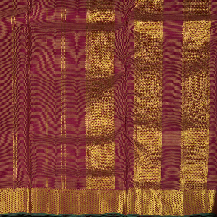 Hayagrivas Handloom Maroon Kanjivaram Ten Yards Silk Saree KBE1111I3-1