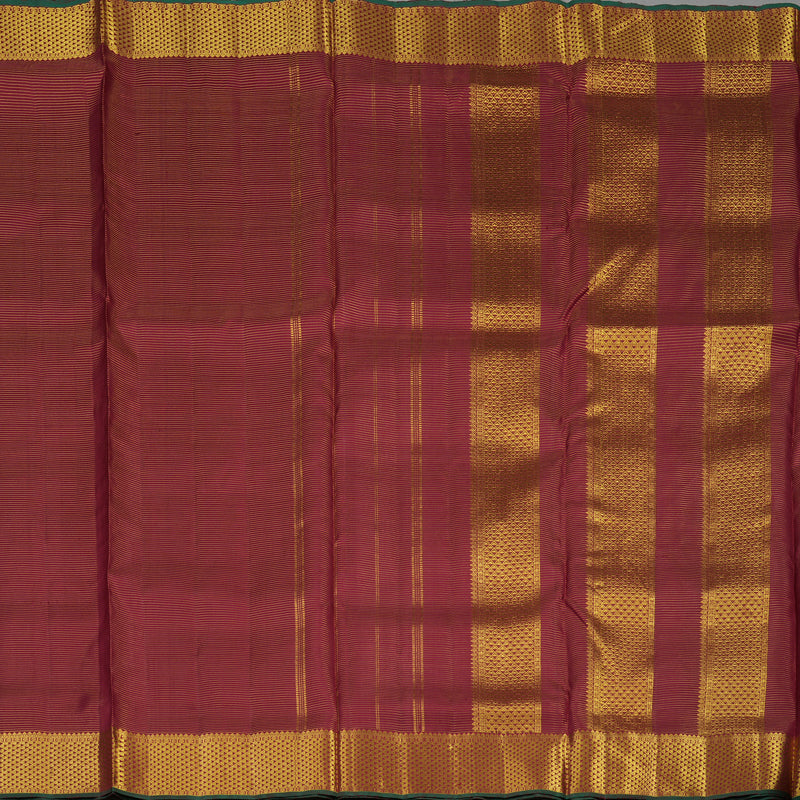 Hayagrivas Handloom Maroon Kanjivaram Ten Yards Silk Saree KBE1111I3-1