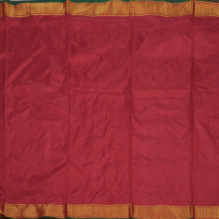 Hayagrivas Handloom Maroon Kanjivaram Ten Yards Silk Saree KBE1113I1-1