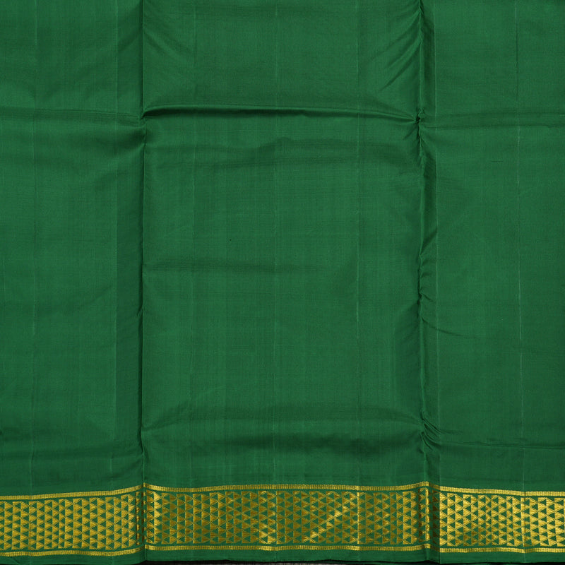 Hayagrivas Handloom Violet Kanjivaram Silk Saree with Dark Green Border KBE1113I6-2