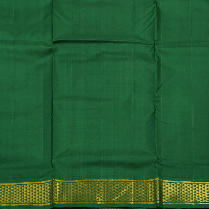 Hayagrivas Handloom Violet Kanjivaram Silk Saree with Dark Green Border KBE1113I6-2