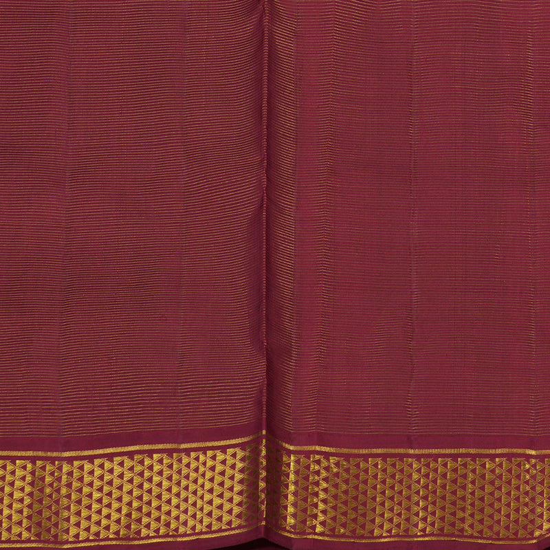 Hayagrivas Royal Blue Pure Ten Yards Silk Madisar with Maroon border KBE1113I9-1