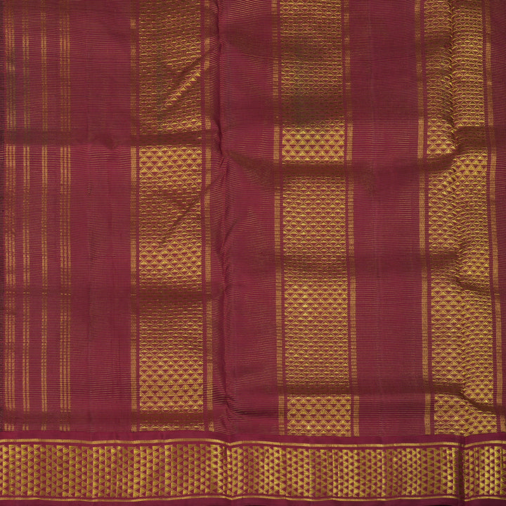Hayagrivas Royal Blue Pure Ten Yards Silk Madisar with Maroon border KBE1113I9-1