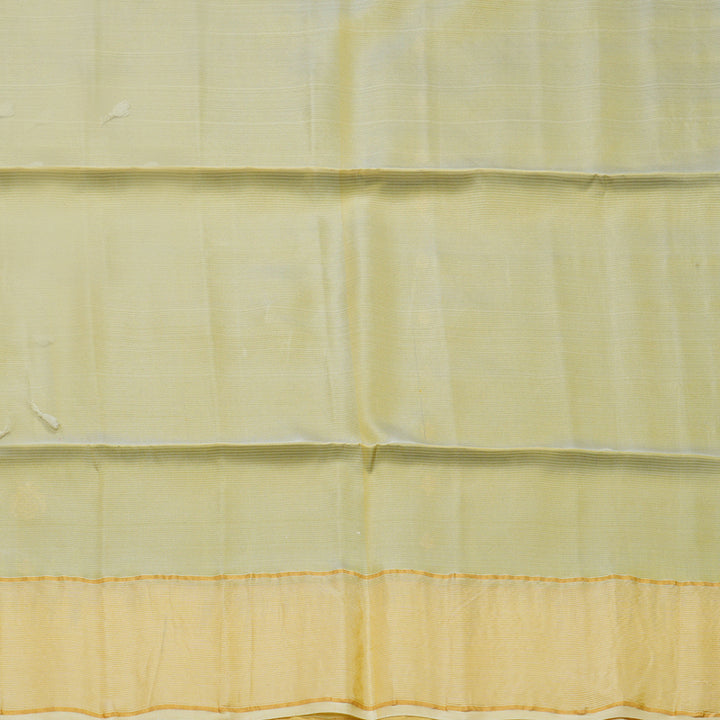 Hayagrivas Handloom Bottle Green Soft Silk Saree with Ivory Border KBE1117I2-2