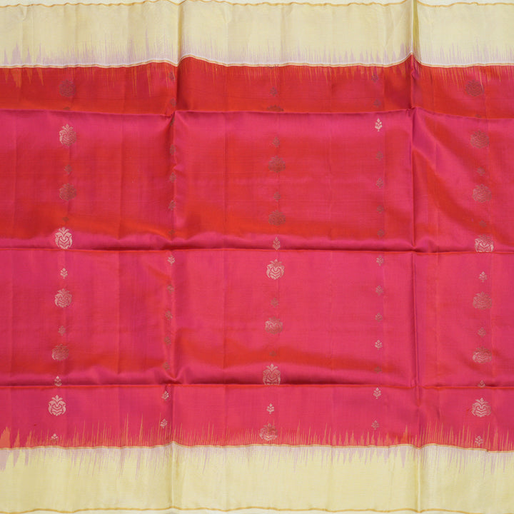 Hayagrivas Pink Handloom Soft Silk Saree KBE1117I2-3