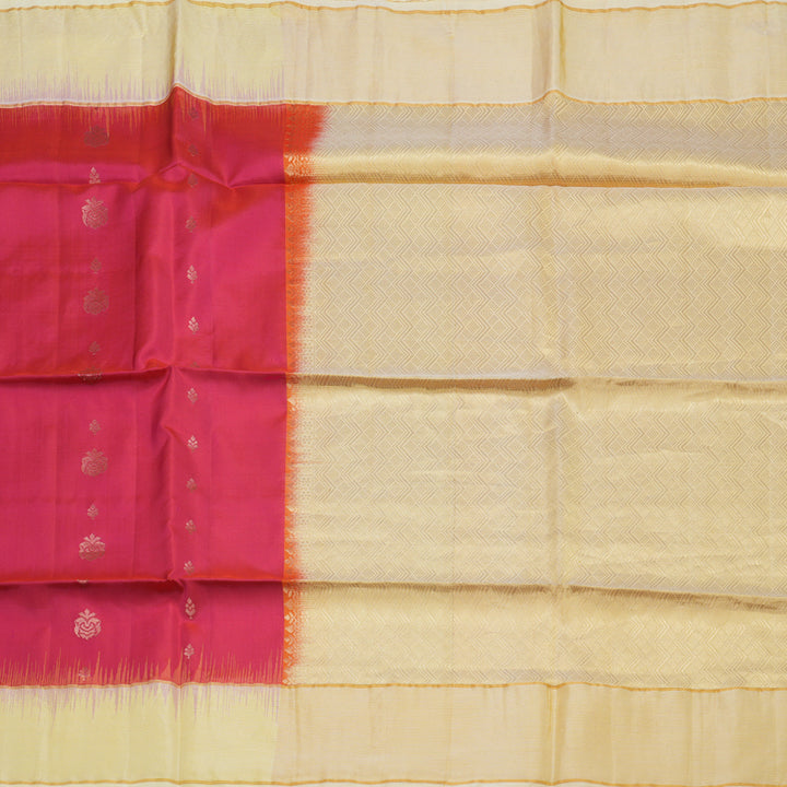 Hayagrivas Pink Handloom Soft Silk Saree KBE1117I2-3