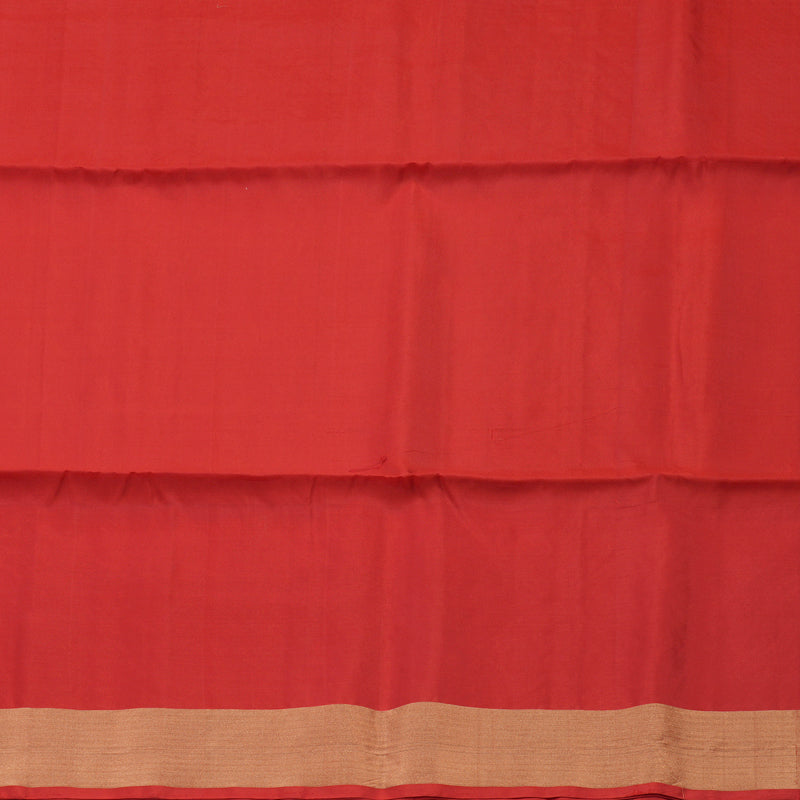 Hayagrivas Handloom Orange Soft Silk Saree with Red Border KBE1118I1-15