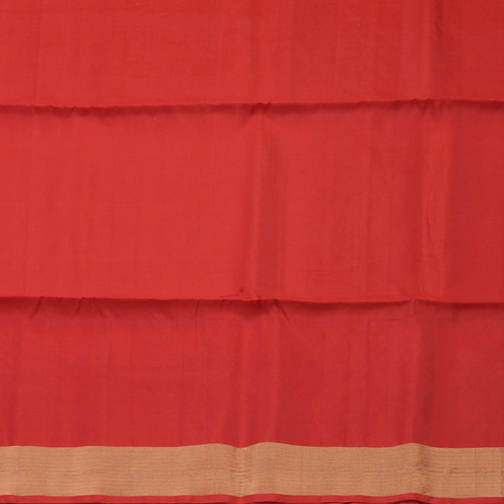 Hayagrivas Handloom Orange Soft Silk Saree with Red Border KBE1118I1-15