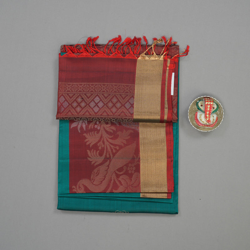Hayagrivas Rama Blue Pure Soft Silk Saree KBE1118I1-30