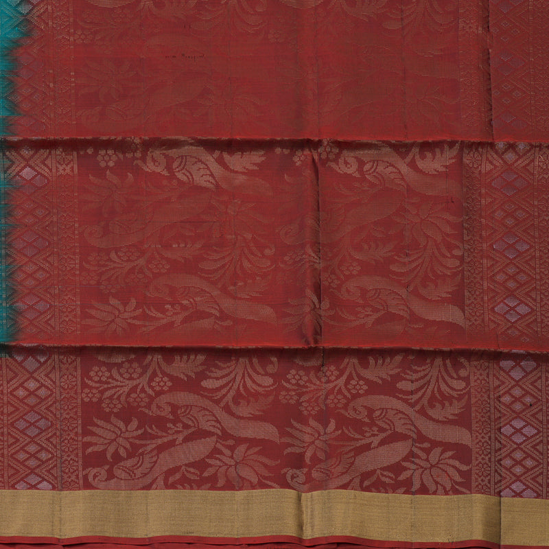 Hayagrivas Rama Blue Pure Soft Silk Saree KBE1118I1-30