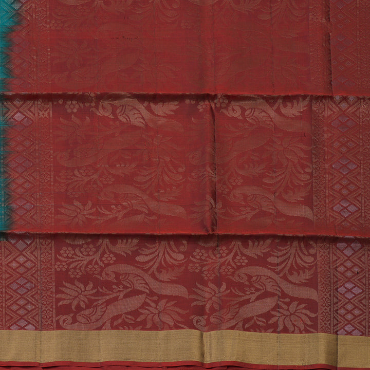 Hayagrivas Rama Blue Pure Soft Silk Saree KBE1118I1-30