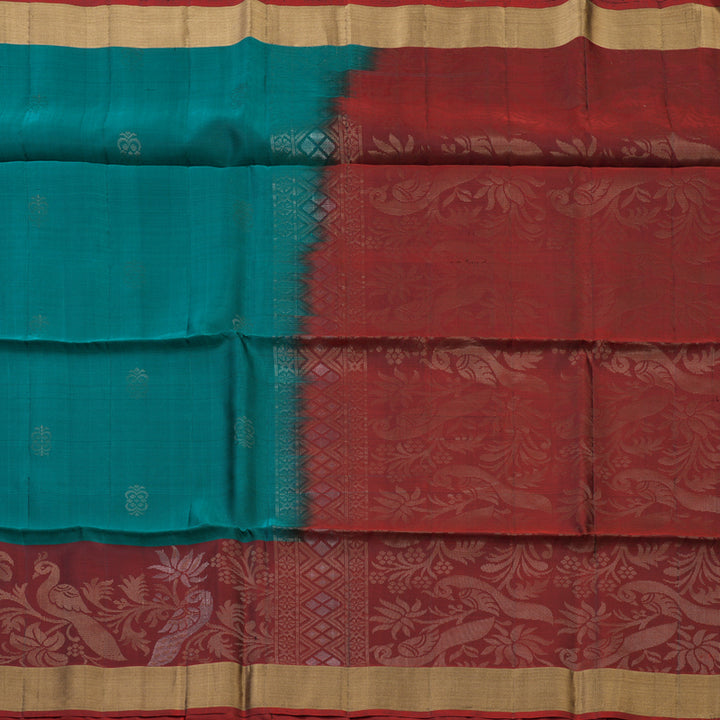 Hayagrivas Rama Blue Pure Soft Silk Saree KBE1118I1-30