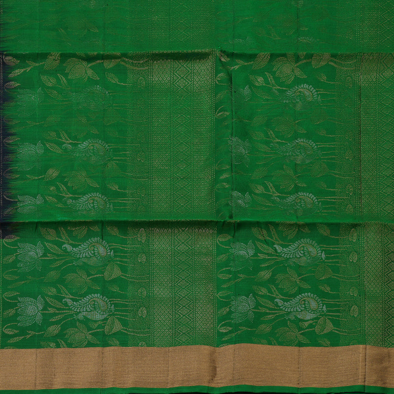 Hayagrivas Navy Blue Pure Soft Silk Saree KBE1118I1-34