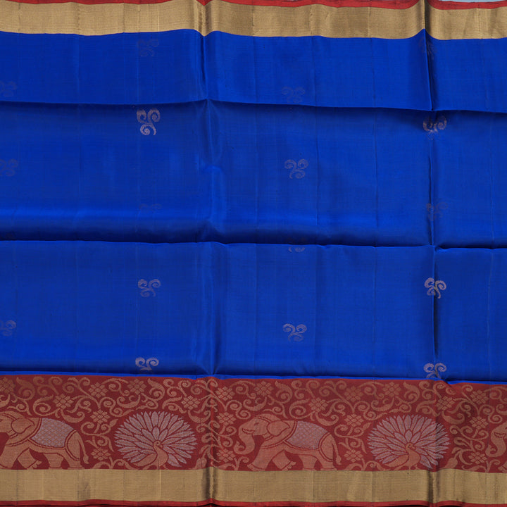 Hayagrivas MS Blue Handloom Soft Silk Saree KBE1118I1-43