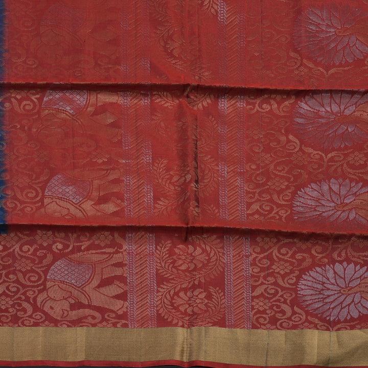 Hayagrivas MS Blue Handloom Soft Silk Saree KBE1118I1-43
