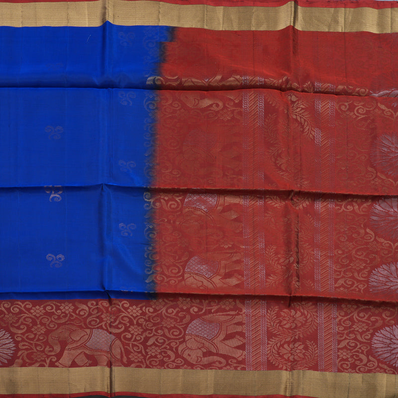 Hayagrivas MS Blue Handloom Soft Silk Saree KBE1118I1-43