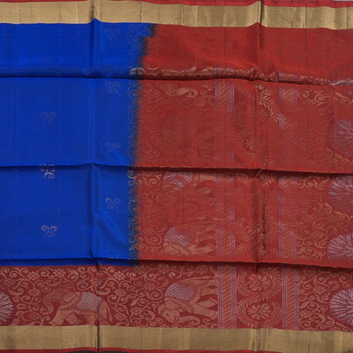 Hayagrivas MS Blue Handloom Soft Silk Saree KBE1118I1-43