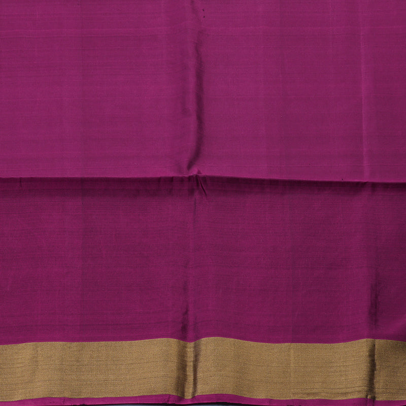 Hayagrivas Dark Green Handloom Soft Silk Saree with Purple Border KBE1118I1-61