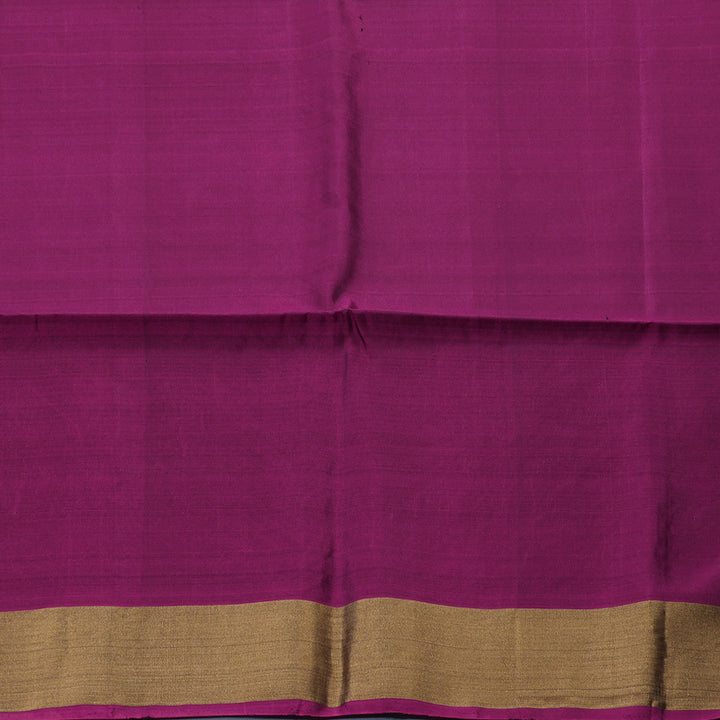 Hayagrivas Dark Green Handloom Soft Silk Saree with Purple Border KBE1118I1-61