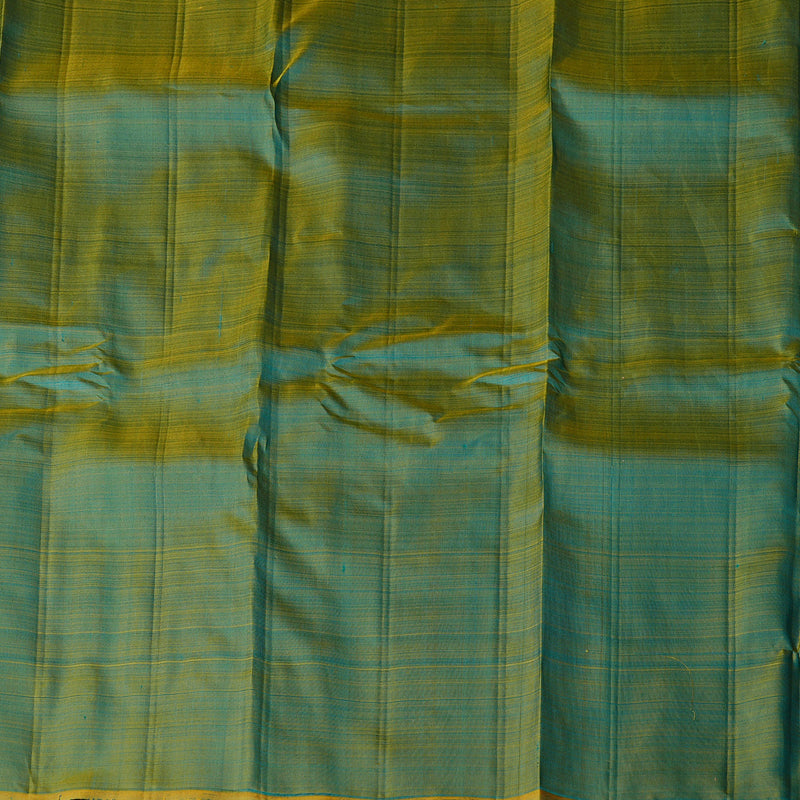 Hayagrivas Sky Blue Handloom Kanjivaram Silk Saree with Dual Tone (Sky Blue With Yellow) Border KBE111D1-2