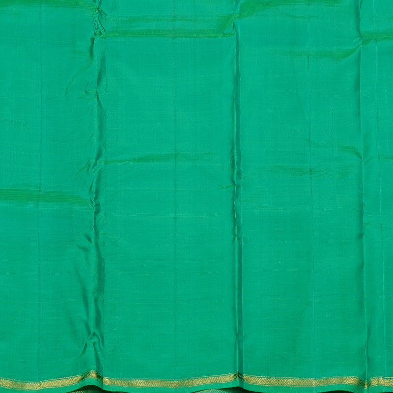 Hayagrivas Peacock Blue Handloom Kanjivaram Silk Saree with Sea Green Border KBE111D2-10