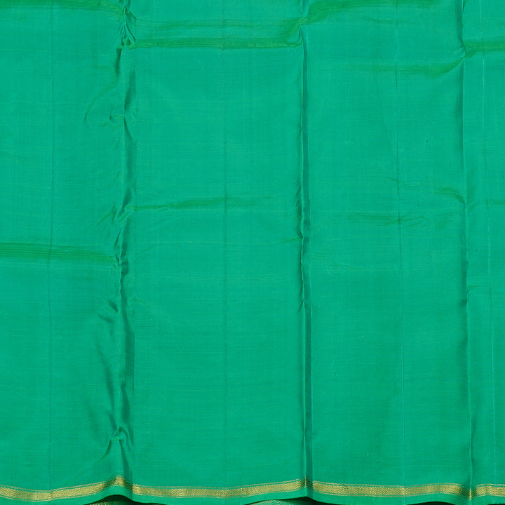 Hayagrivas Peacock Blue Handloom Kanjivaram Silk Saree with Sea Green Border KBE111D2-10