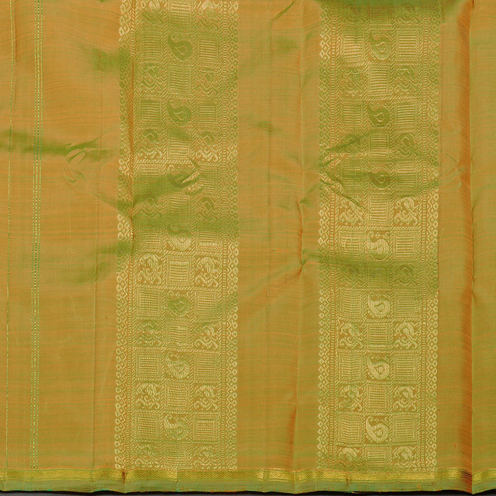 Hayagrivas Peach Orange Handloom Kanjivaram Silk Saree with Mandhalir Border KBE111D2-8