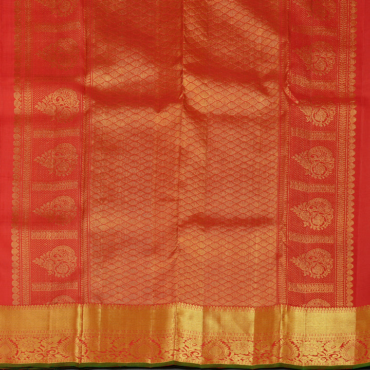 Hayagrivas Red Handloom Kanjivaram Silk Saree KBE111D5-1