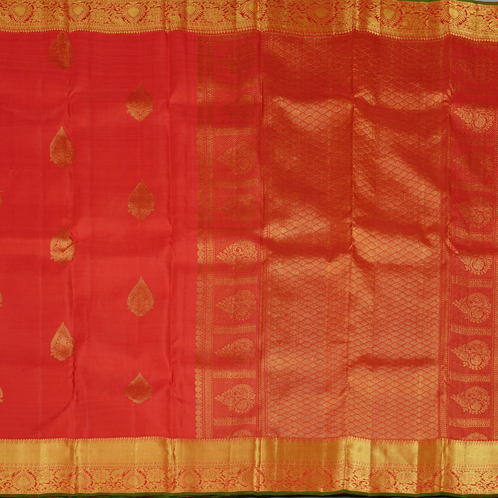Hayagrivas Red Handloom Kanjivaram Silk Saree KBE111D5-1