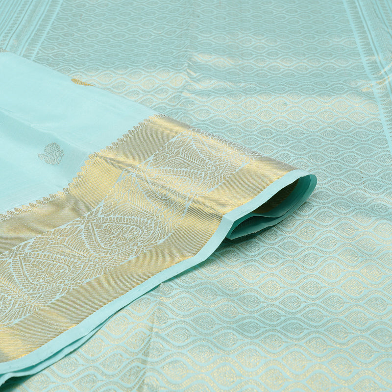 Hayagrivas Light Sky Blue Handloom Kanjivaram Silk Saree KBE111D5-10