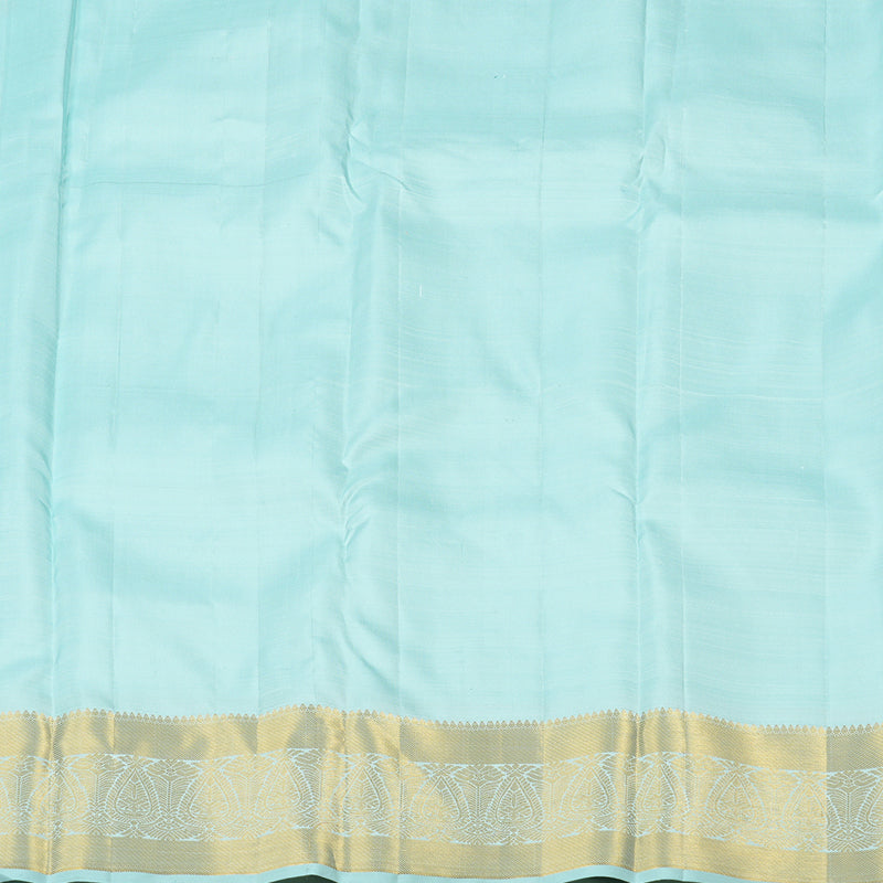 Hayagrivas Light Sky Blue Handloom Kanjivaram Silk Saree KBE111D5-10