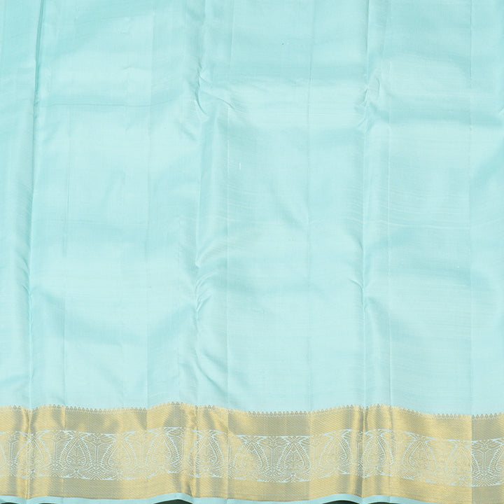 Hayagrivas Light Sky Blue Handloom Kanjivaram Silk Saree KBE111D5-10