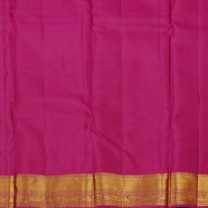 Hayagrivas Plum Purple Handloom Kanjivaram Silk Saree with Dark Pink Border KBE111D5-11