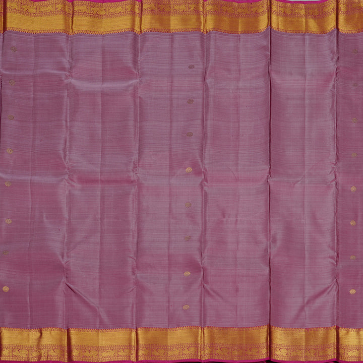 Hayagrivas Plum Purple Handloom Kanjivaram Silk Saree with Dark Pink Border KBE111D5-11