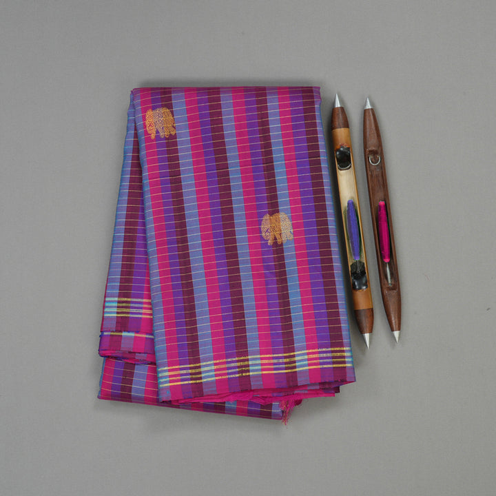 Hayagrivas Handloom Multicolour Kanjivaram Silk Saree KBE111D5-15