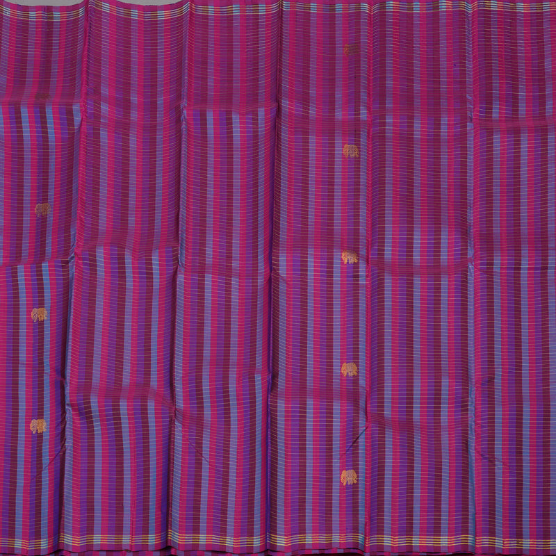 Hayagrivas Handloom Multicolour Kanjivaram Silk Saree KBE111D5-15