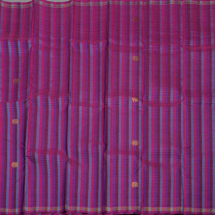 Hayagrivas Handloom Multicolour Kanjivaram Silk Saree KBE111D5-15