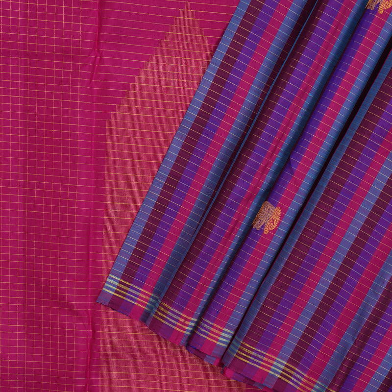 Hayagrivas Handloom Multicolour Kanjivaram Silk Saree KBE111D5-15