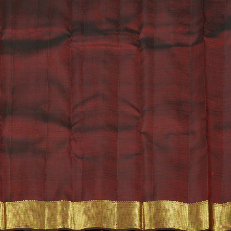 Hayagrivas Wine Maroon Handloom Kanjivaram Silk Saree KBE111D5-4