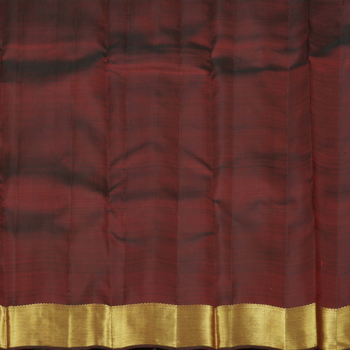 Hayagrivas Wine Maroon Handloom Kanjivaram Silk Saree KBE111D5-4