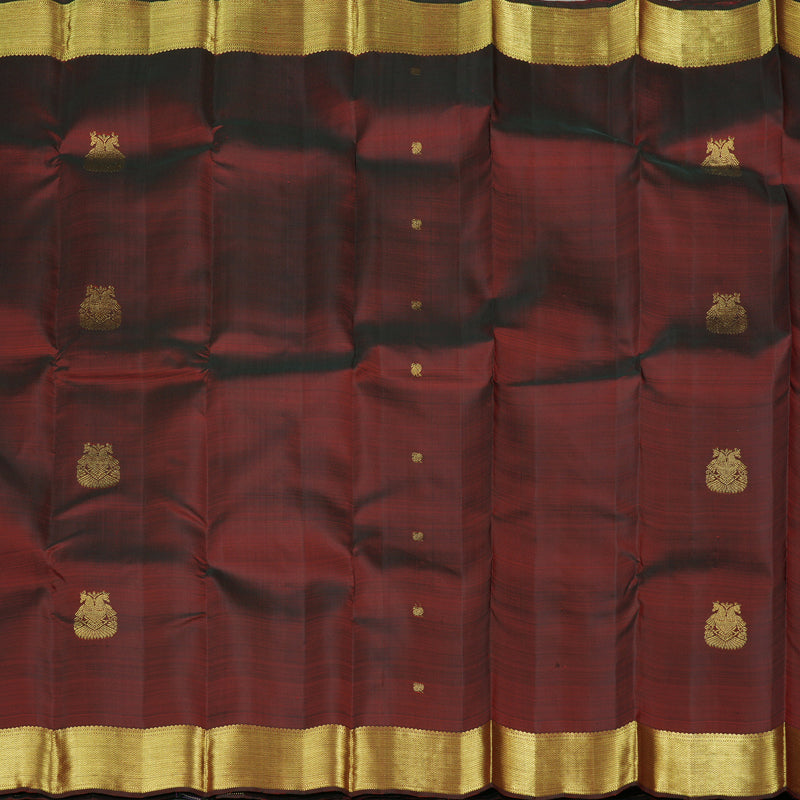 Hayagrivas Wine Maroon Handloom Kanjivaram Silk Saree KBE111D5-4