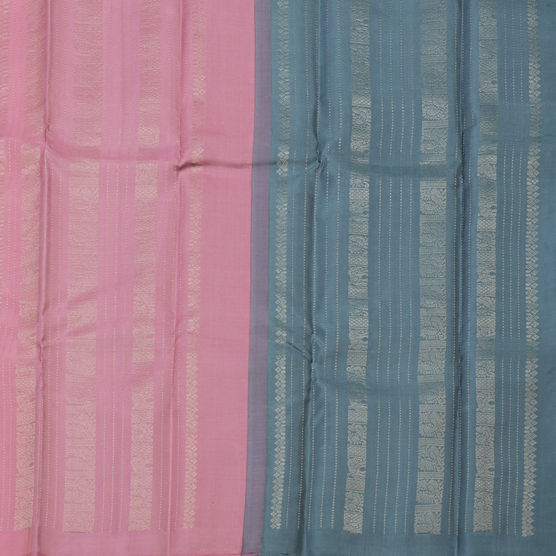 Hayagrivas Handloom Half White Kanjivaram Silk Saree KBE1120I6-1